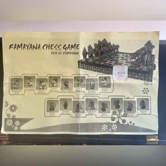 ⭐️Host Pick⭐️ New Handcrafted Ramayana Chess Game Epic Of Ramayana - Picture 8 of 9